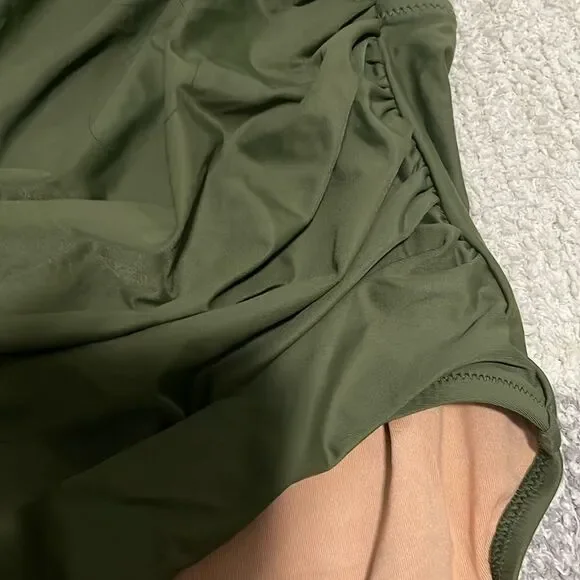 NWT- J Crew- 24+ One Shoulder One Piece Ruched Swimsuit - Picture 6 of 10